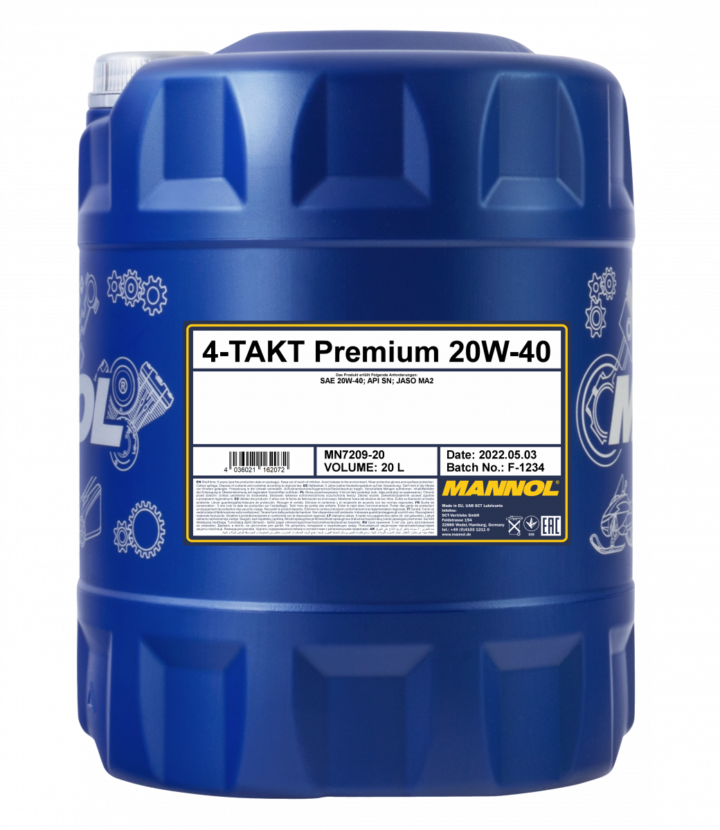 20 Liter Mannol 4-Takt Premium 20W-40 - € 54,95