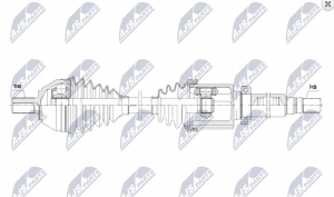 Aandrijfas OEM 1740051